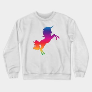 Unicorn Rainbow Sillhouette Crewneck Sweatshirt